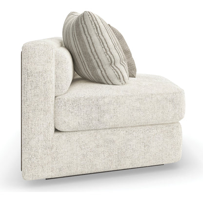Unity Wedge by Caracole in cream. Made from asian hardwood in a modern style.