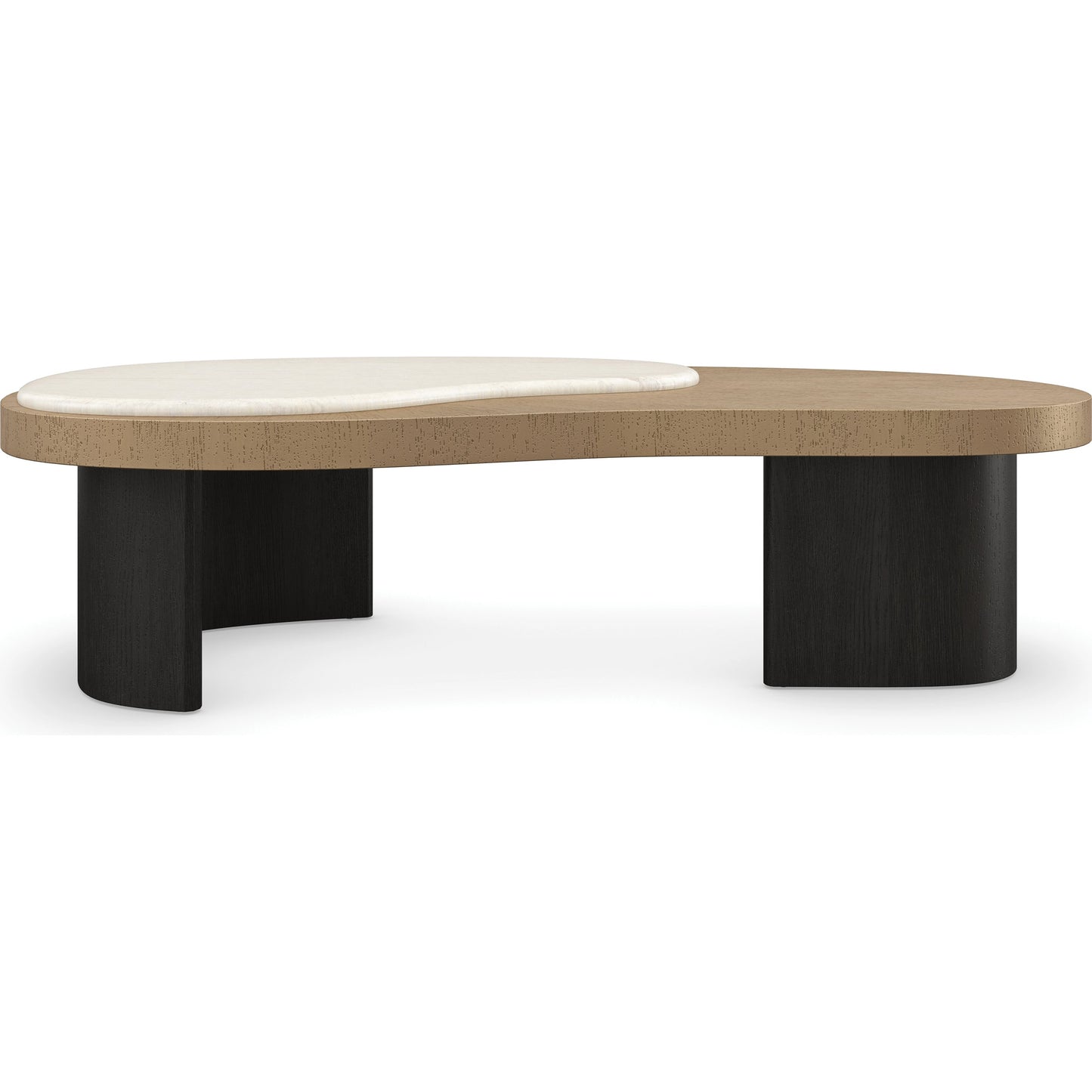 002 SI-2095979 | Additional Silo | Contrast Cocktail Table by Caracole in cinder, lucent bronze oak. Made from oak, stone, quartersawn oak in a modern style.