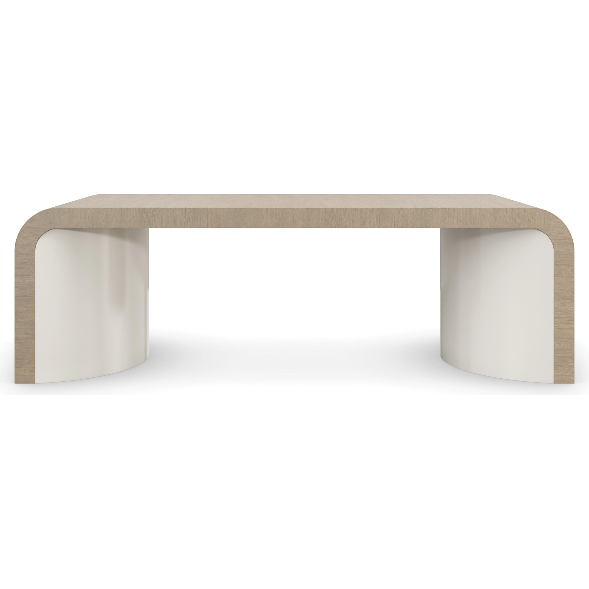 Movement Cocktail Table by Caracole in sun drenched oak, textured adobe. Made from oak, quartersawn oak in a modern style.