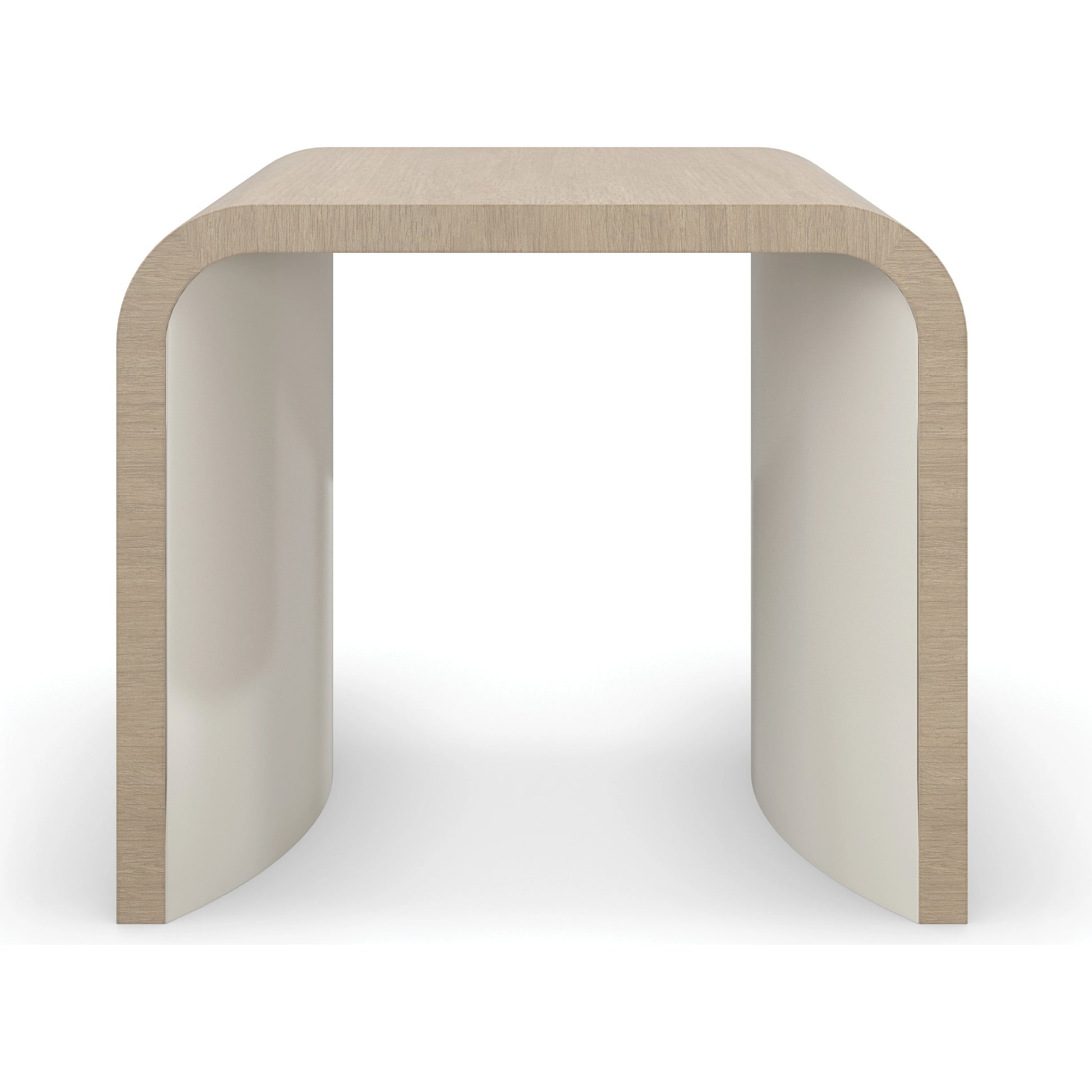 Movement End Table by Caracole in sun drenched oak, textured adobe. Made from oak, quartersawn oak in a modern style.