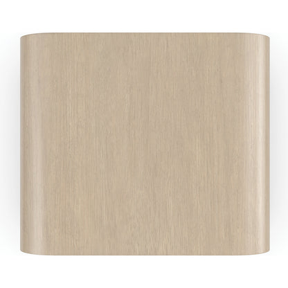 Movement End Table by Caracole in sun drenched oak, textured adobe. Made from oak, quartersawn oak in a modern style.