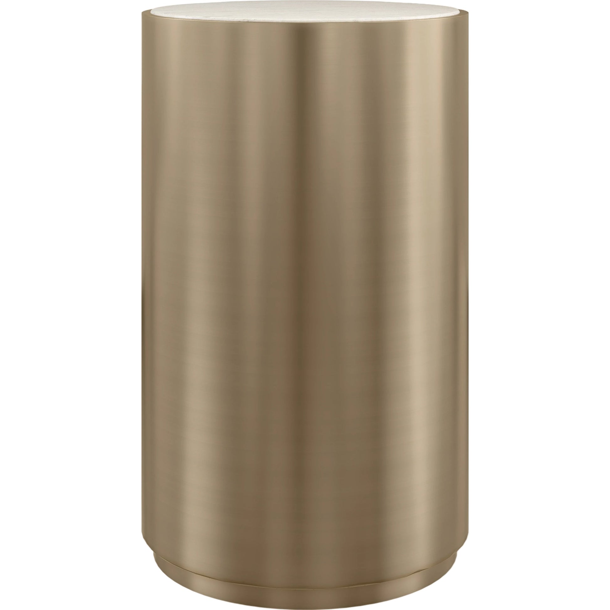 Contrast Light Spot Table by Caracole in lucent bronze plated metal. Made from metal, stone in a modern style.