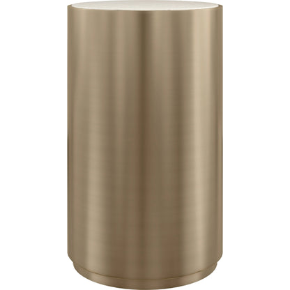 Contrast Light Spot Table by Caracole in lucent bronze plated metal. Made from metal, stone in a modern style.