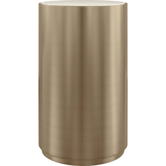 Contrast Light Spot Table by Caracole in lucent bronze plated metal. Made from metal, stone in a modern style.