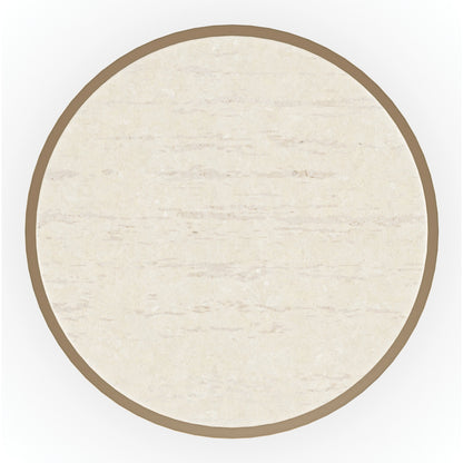 Contrast Light Spot Table by Caracole in lucent bronze plated metal. Made from metal, stone in a modern style.