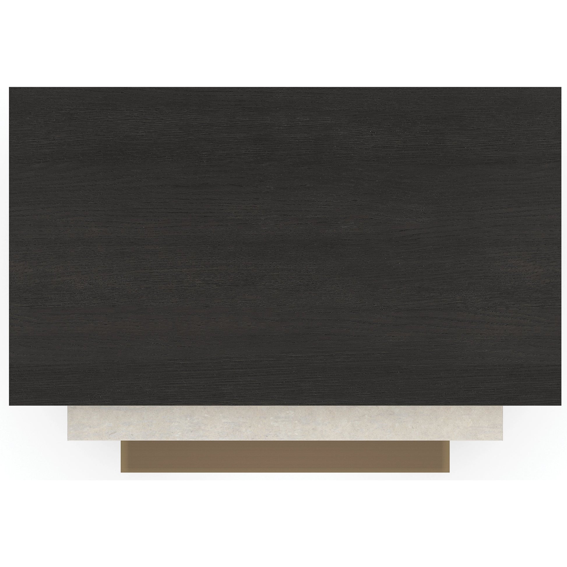 Contrast Nesting Tables by Caracole in cinder, crème travertine, lucent bronze plated metal. Made from birch, stone, metal, quartersawn oak in a modern style.