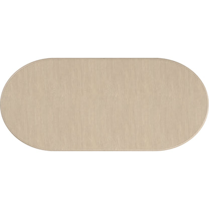 Emphasis Dining Table by Caracole in sun drenched oak, lucent bronze plated metal. Made from oak, quartersawn oak in a modern style.