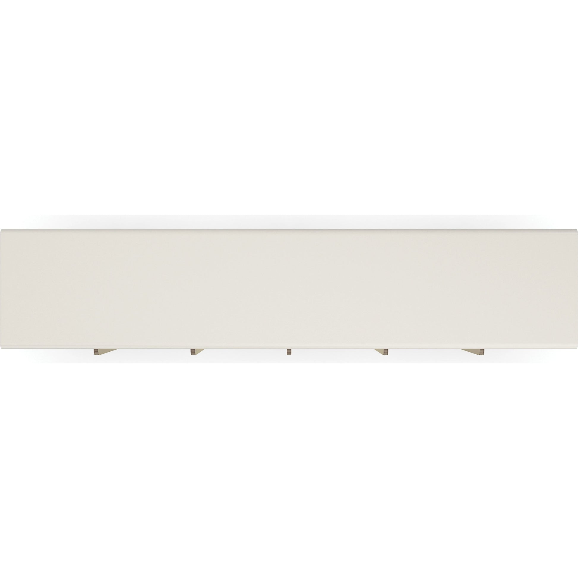 Emphasis Credenza by Caracole in almost white, textured adobe, lucent bronze plated metal. Made from birch in a modern style.