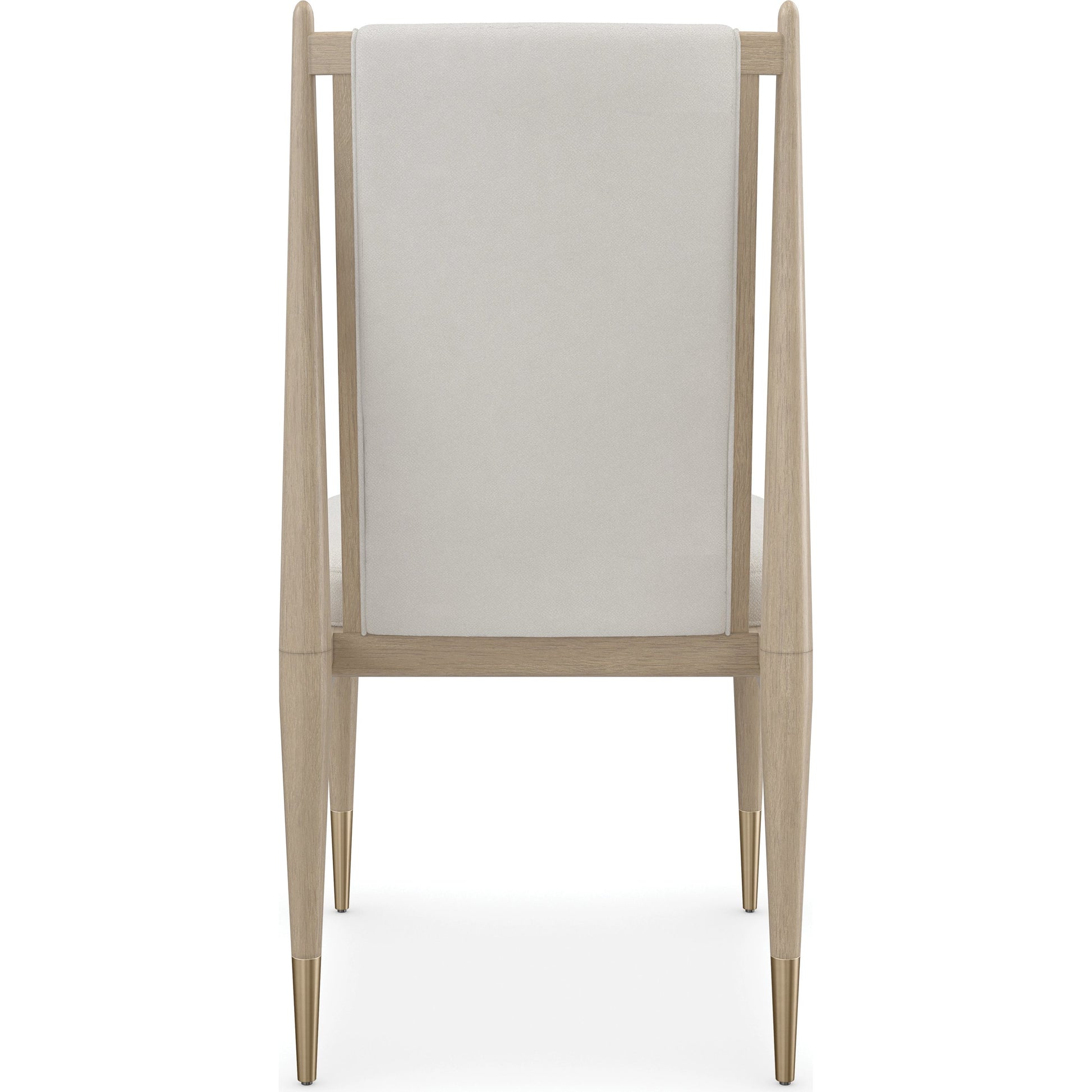 Unity Light Dining Chair by Caracole in ivory and sun drenched oak. Made from oak in a modern style.