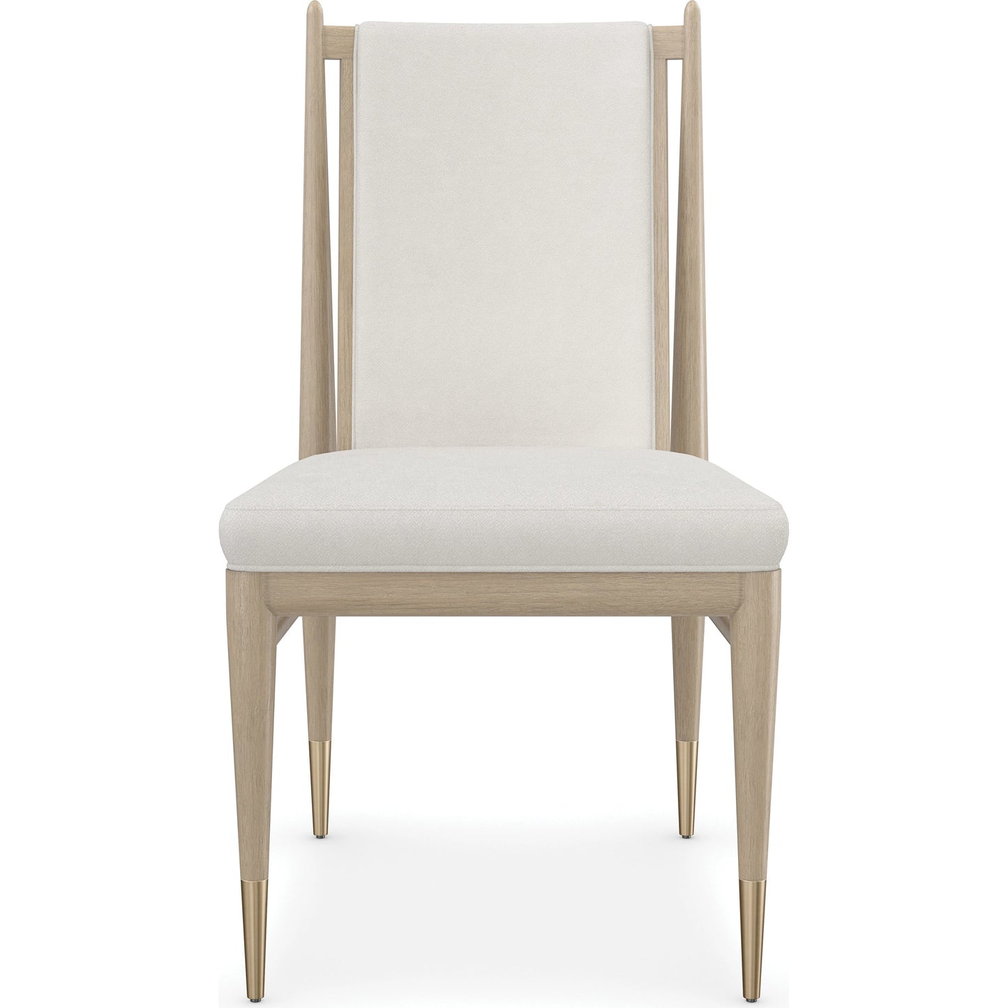004 SI-2095996 | Additional Silo | Unity Light Dining Chair by Caracole in ivory and sun drenched oak. Made from oak in a modern style.