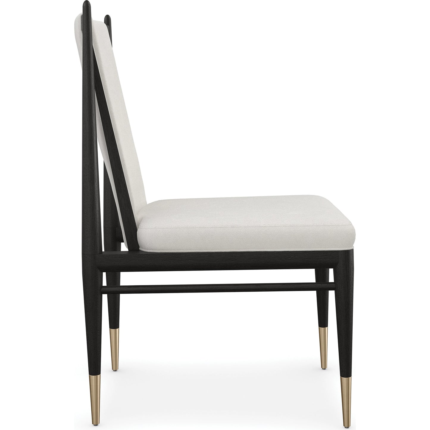 005 SI-2095997 | Additional Silo | Unity Dark Dining Chair by Caracole in ivory and cinder. Made from oak in a modern style.