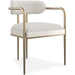 Emphasis Dining Chair by Caracole in lucent bronze plated metal, almost white. Made from metal in a modern style.