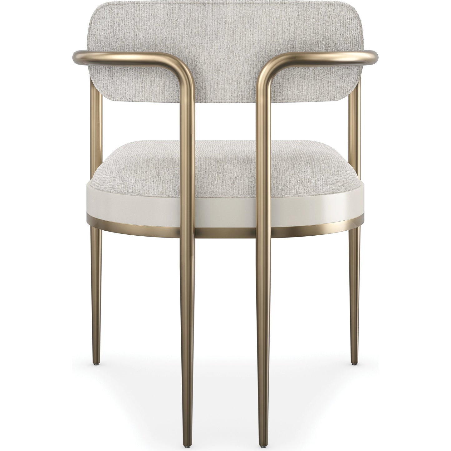 003 SI-2095998 | Additional Silo | Emphasis Dining Chair by Caracole in lucent bronze plated metal, almost white. Made from metal in a modern style.