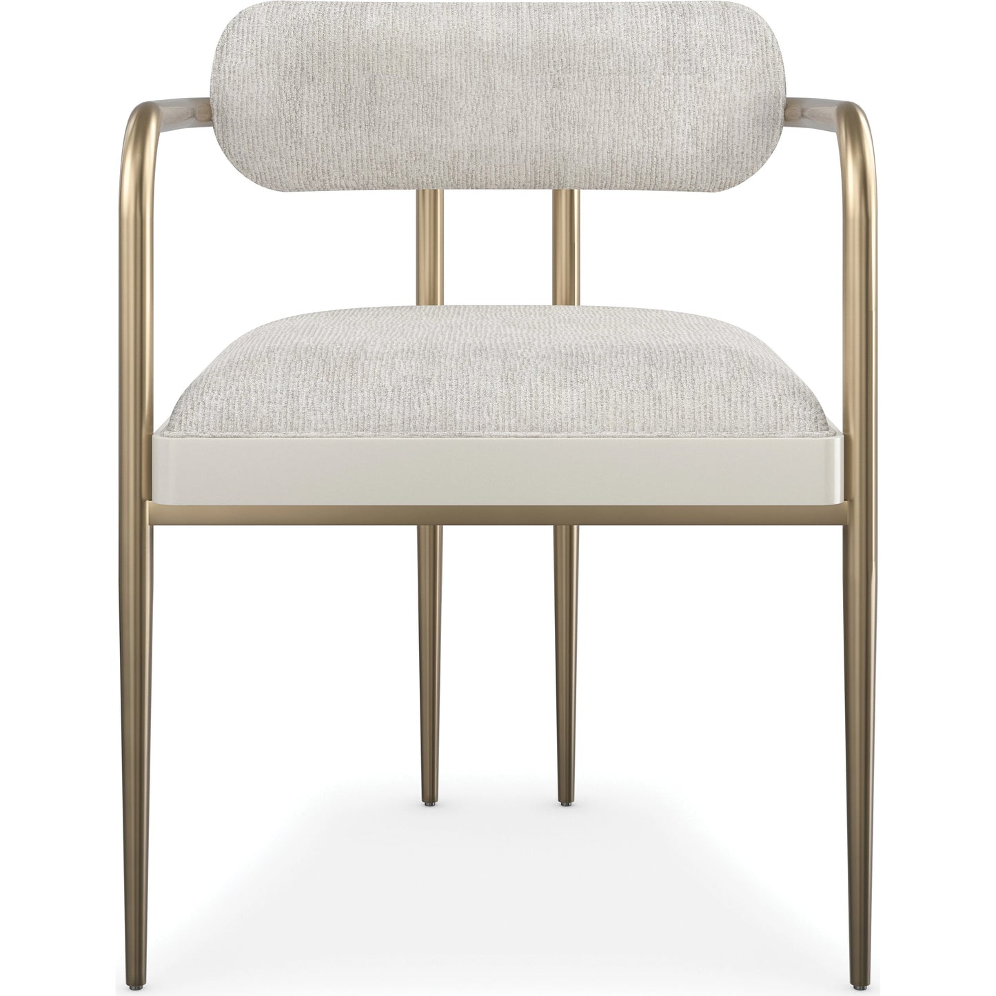 004 SI-2095998 | Additional Silo | Emphasis Dining Chair by Caracole in lucent bronze plated metal, almost white. Made from metal in a modern style.