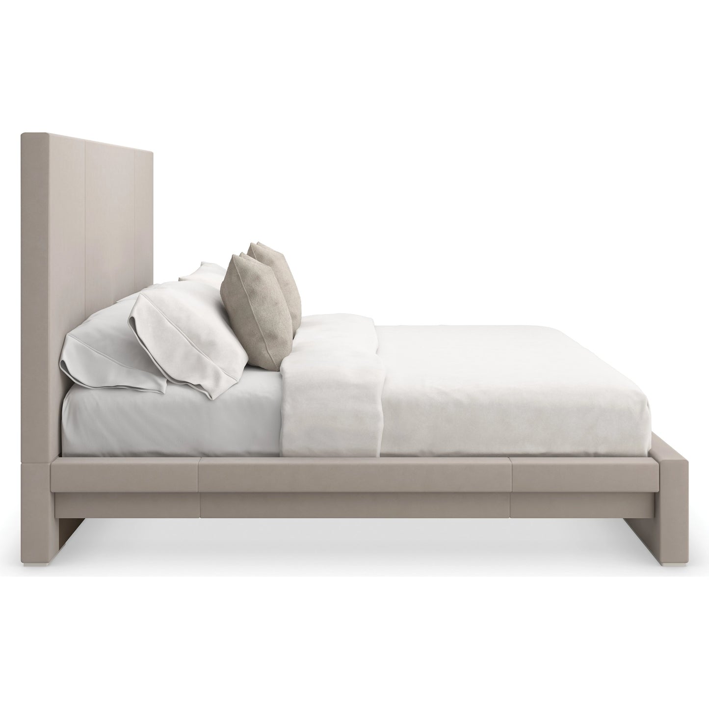 003 SI-2096007 | Additional Silo | Balance Bed by Caracole in putty. Made from poplar in a modern style.