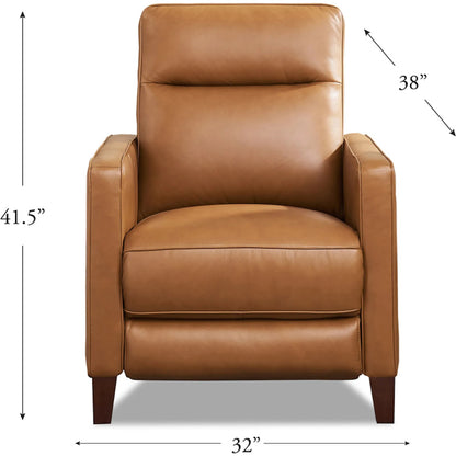 Ashby Zero Gravity Power Recliner by Hydeline in cognac brown. Made from leather, pu leather in a traditional style.