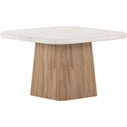 Portico Bunching Tables by A.R.T. Furniture in sienna. Made from parawood solids, mindi veneers, travertine in a modern style.