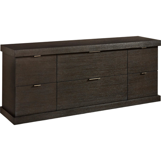 Geneve Storage Credenza by Bernhardt in brown. Made from wood in a unique style.