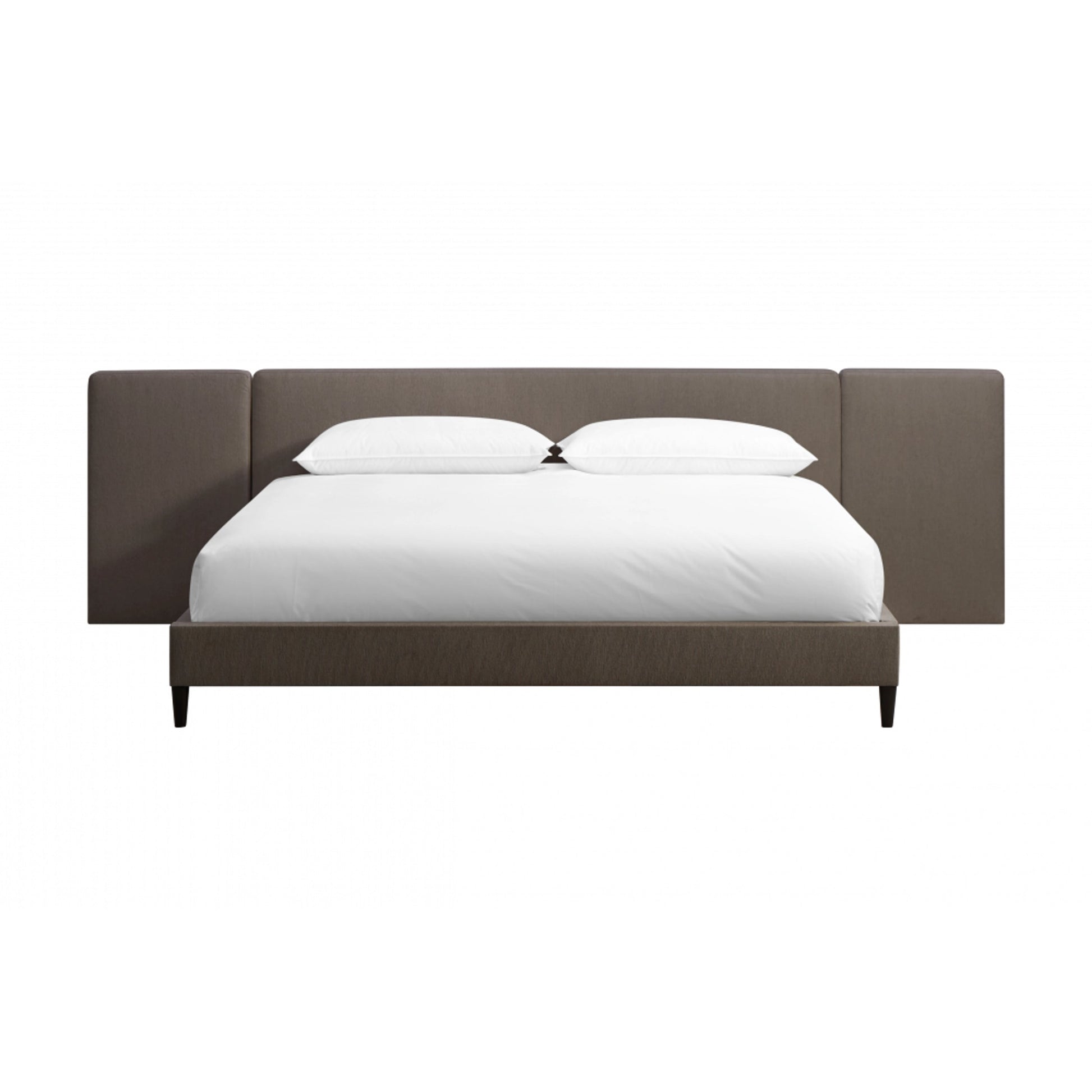 Zest Upholstered Bed with Wings by Zest. Made from rubberwood, fabric in a modern style.