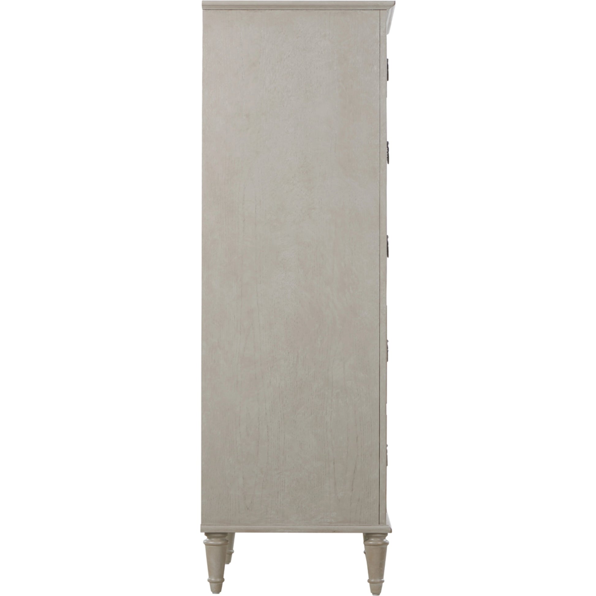 Zest 5 Drawer Chest by Zest in greige. Made from rubberwood, oak veneer in a modern style.