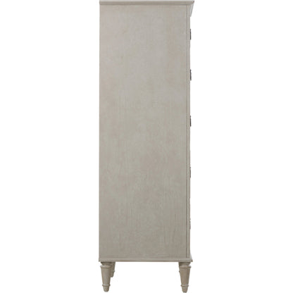 Zest 5 Drawer Chest by Zest in greige. Made from rubberwood, oak veneer in a modern style.