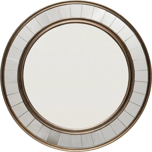 Coltrane Mirror by The Livingston Collection in bronze. Made from glass in a transitional style.