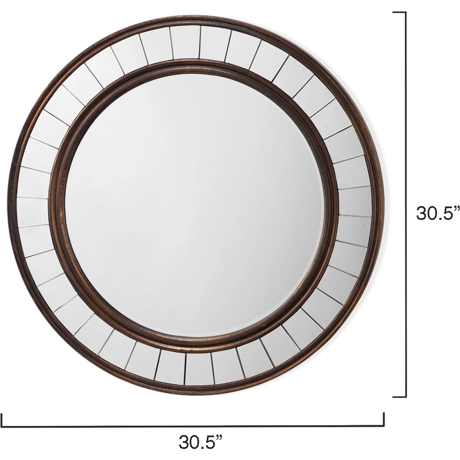 Coltrane Mirror by Lifestyle by JY in bronze. Made from glass in a transitional style.