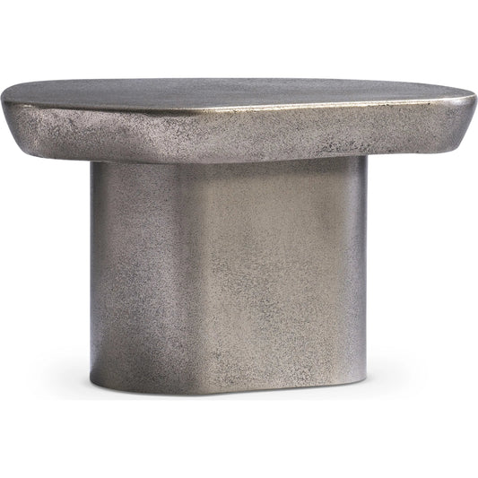 Clawson Cocktail Table by Bernhardt in graphite. Made from aluminum in a modern style.