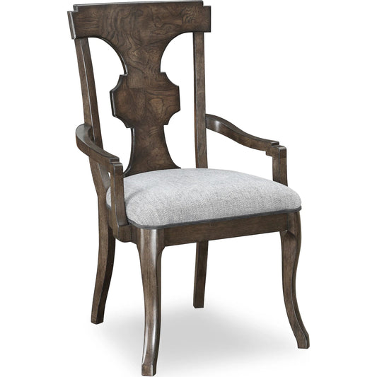 Landmark Splat Back Arm Chair by A.R.T. Furniture in smoked tenebre. Made from hickory in a unique style.