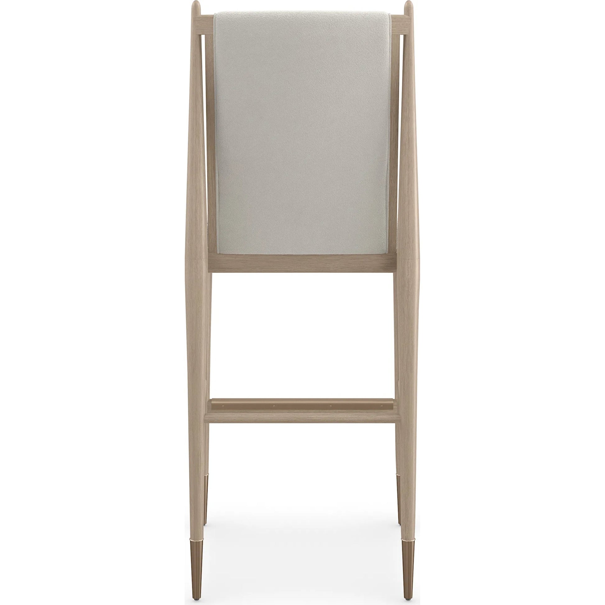 Unity Light Bar Stool by Caracole. Made from oak in a unique style.