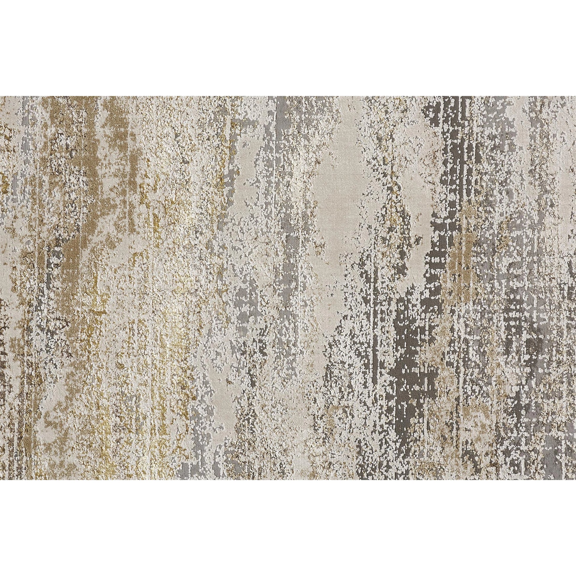 Aura Rug - 3735F by Feizy in gold, gray, ivory. Made from polyester, polypropylene in a unique style.