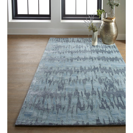 Dryden Transitional Rug - 8787F by Feizy in blue, green, gray. Made from viscose, wool in a unique style.