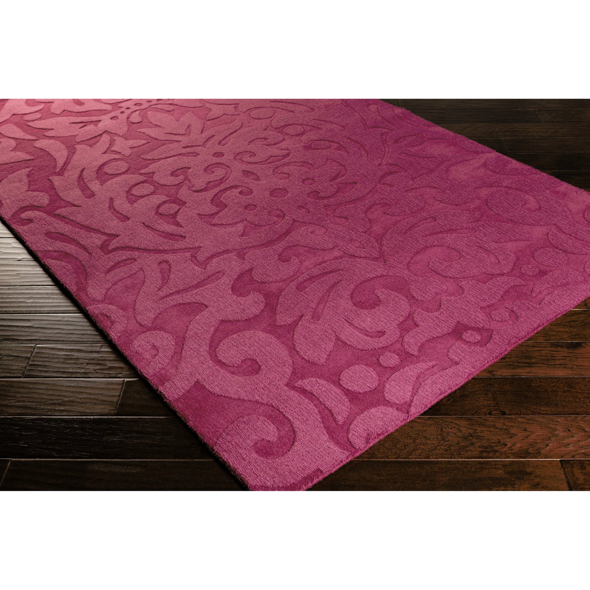 Mystique Rug - 649 by Surya in plum. Made from 100% wool in a unique style.