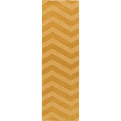 Mystique Rug - 1873 by Surya in mustard. Made from 100% wool in a unique style.