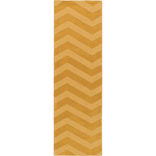 Mystique Rug - 1873 by Surya in mustard. Made from 100% wool in a unique style.