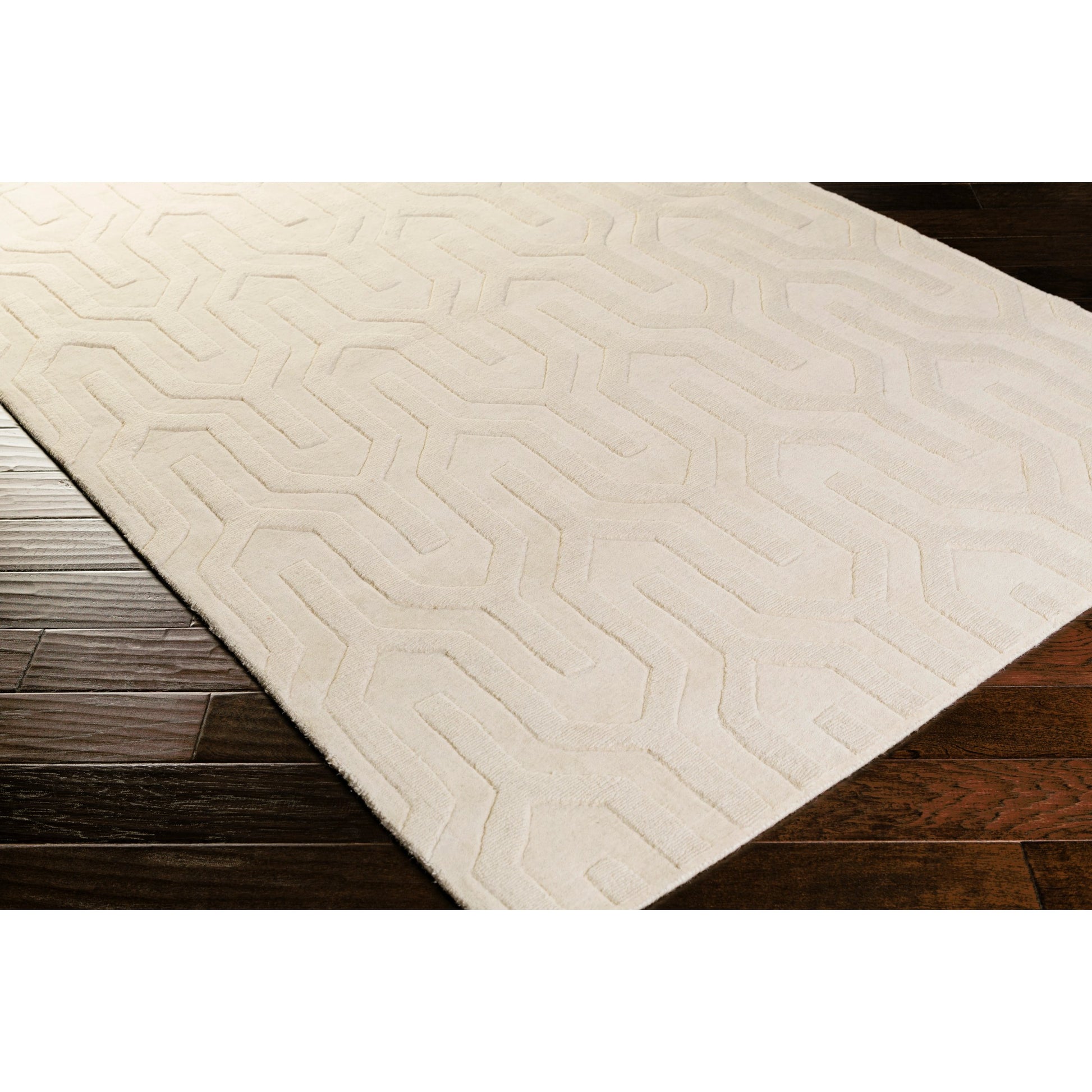 Mystique Rug - 592 by Surya in cream. Made from 100% wool in a unique style.