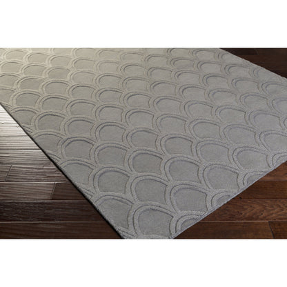 Mystique Rug - 12908 by Surya in medium gray. Made from 100% wool in a unique style.