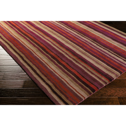 Mystique Rug - 1494 by Surya in brown, plum, rust. Made from 100% wool in a unique style.
