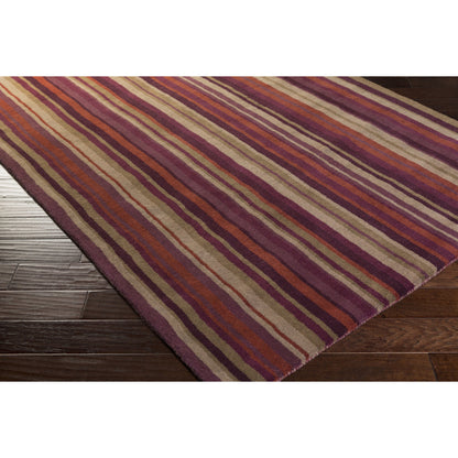 Mystique Rug - 1494 by Surya in brown, plum, rust. Made from 100% wool in a unique style.