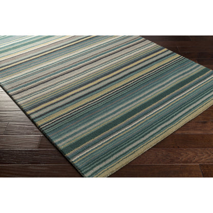 Mystique Rug - 97 by Surya in purple, dusty pink, beige, charcoal, burnt orange, seafoam. Made from 100% wool in a unique style.