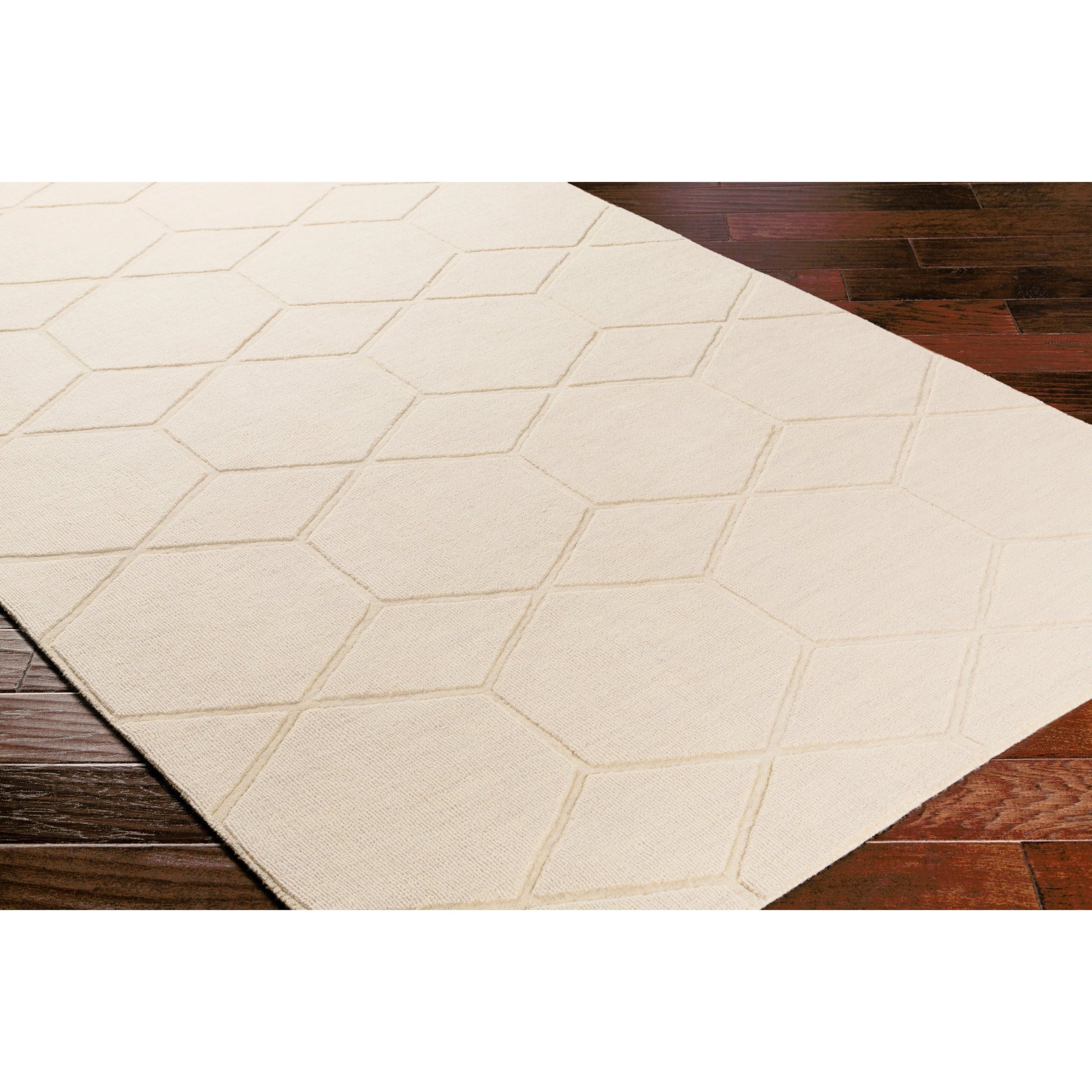 Mystique Rug - 14834 by Surya in ivory. Made from 100% wool in a unique style.