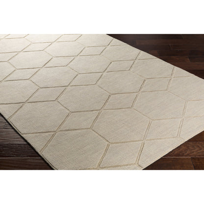 Mystique Rug - 14834 by Surya in ivory. Made from 100% wool in a unique style.