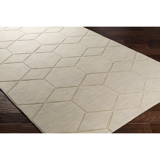 Mystique Rug - 14834 by Surya in ivory. Made from 100% wool in a unique style.