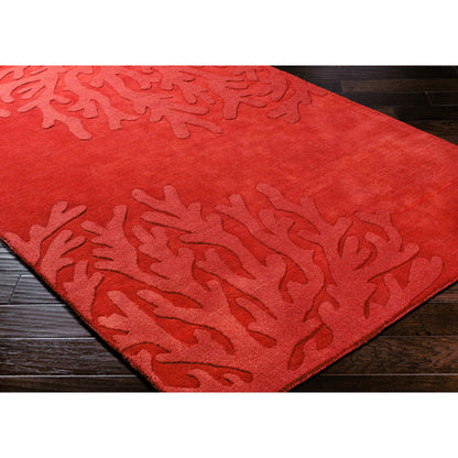 Mystique Rug - 22148 by Surya in rust. Made from 100% wool in a unique style.