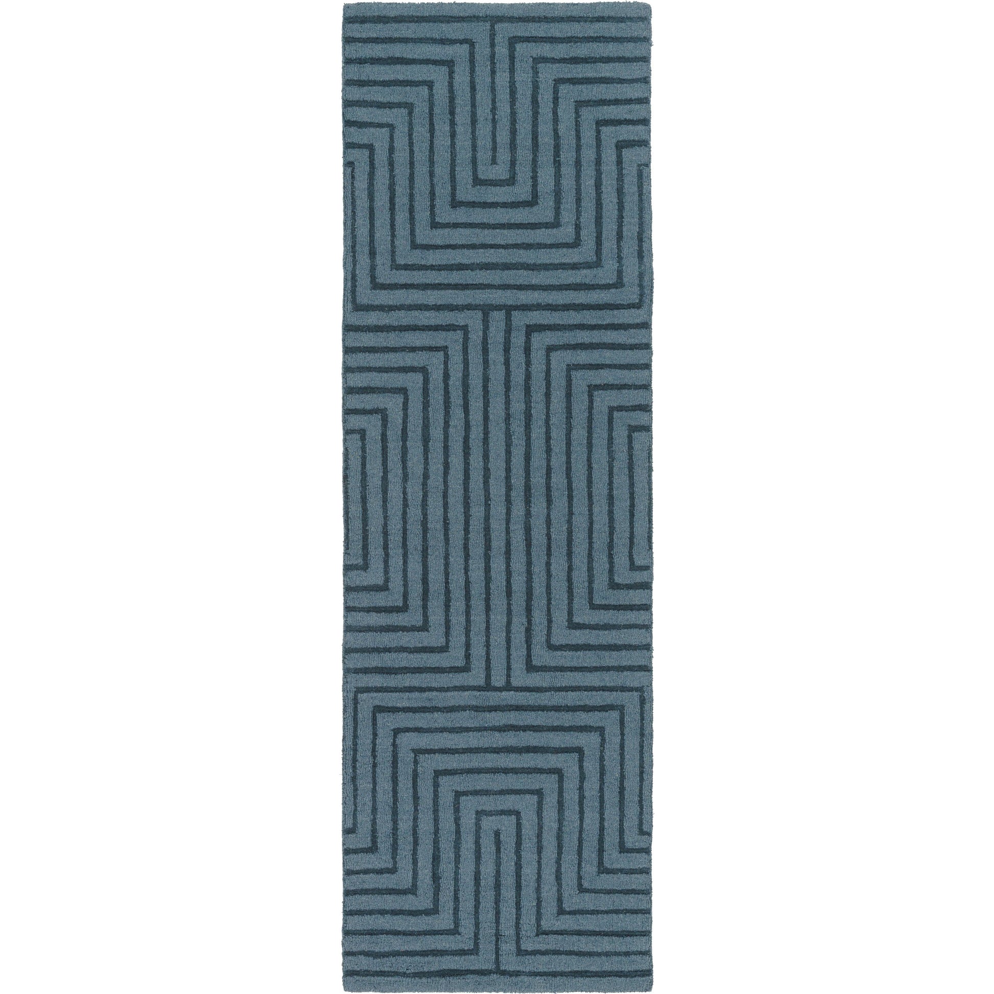 Mystique Rug - 22151 by Surya in dark blue. Made from 100% wool in a unique style.