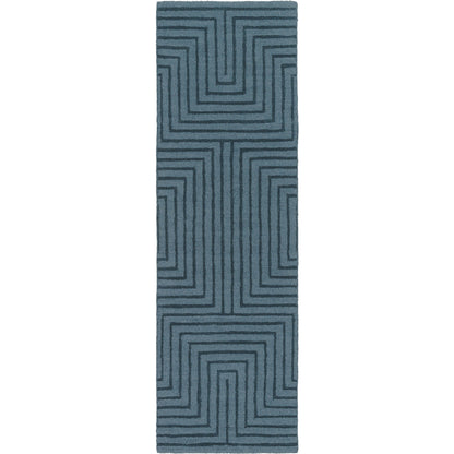 Mystique Rug - 22151 by Surya in dark blue. Made from 100% wool in a unique style.