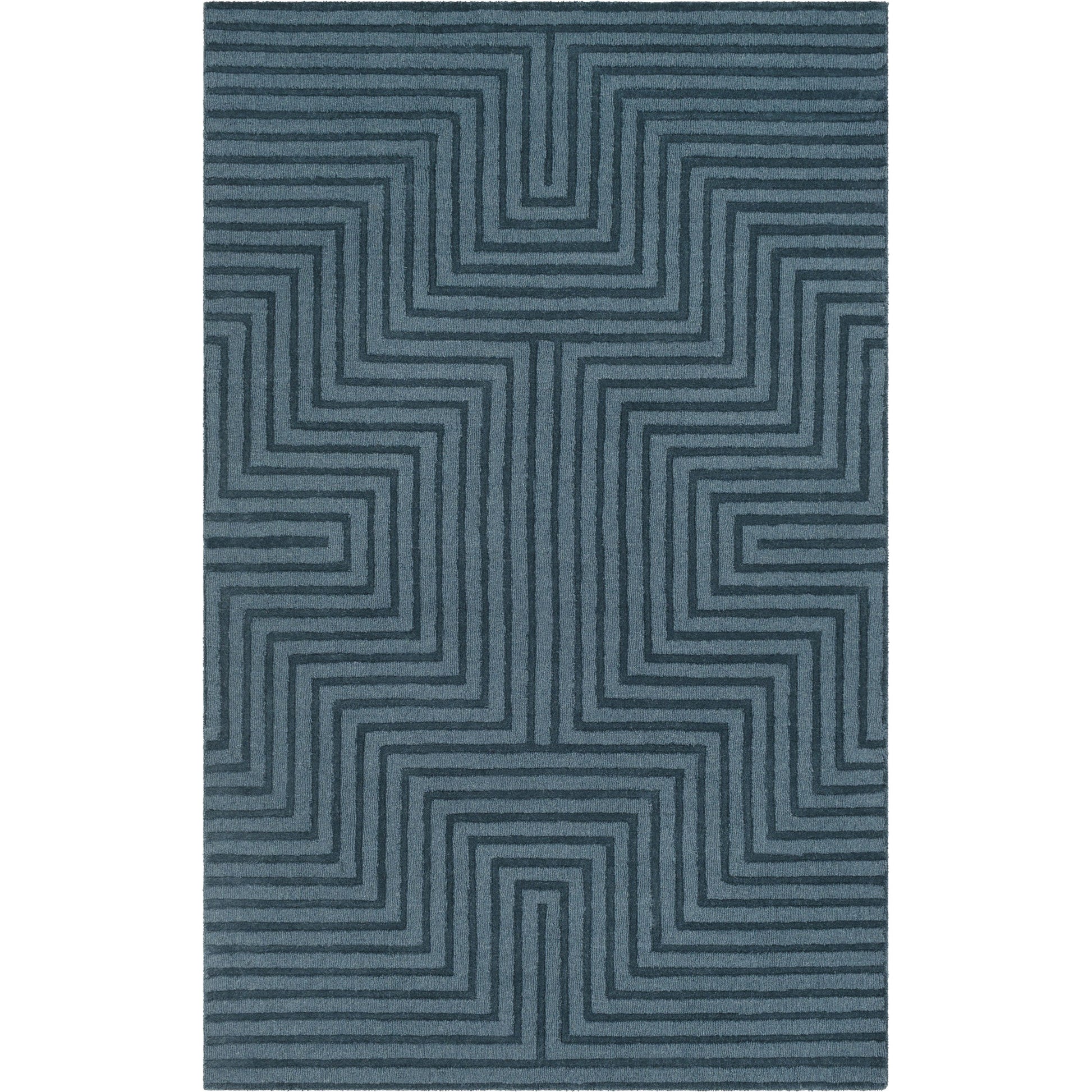 Mystique Rug - 22151 by Surya in dark blue. Made from 100% wool in a unique style.