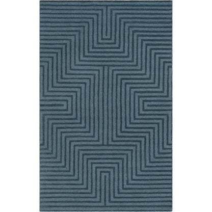 Mystique Rug - 22151 by Surya in dark blue. Made from 100% wool in a unique style.