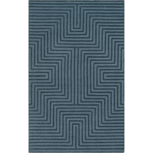Mystique Rug - 22151 by Surya in dark blue. Made from 100% wool in a unique style.