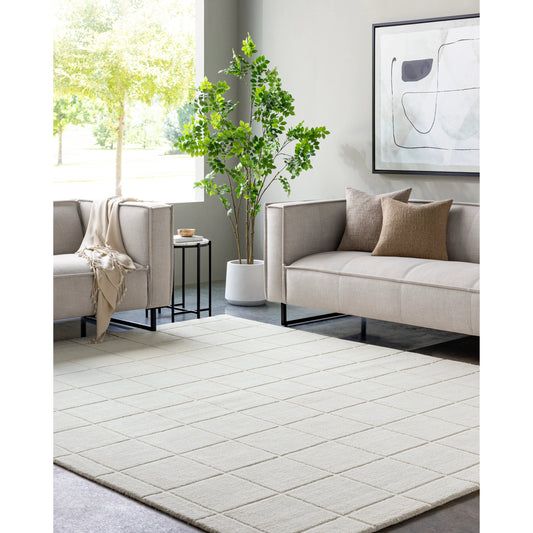 Mystique Rug - 484854 by Livabliss in light silver, slate. Made from face: 100% wool, warp: 100% cotton in a unique style.